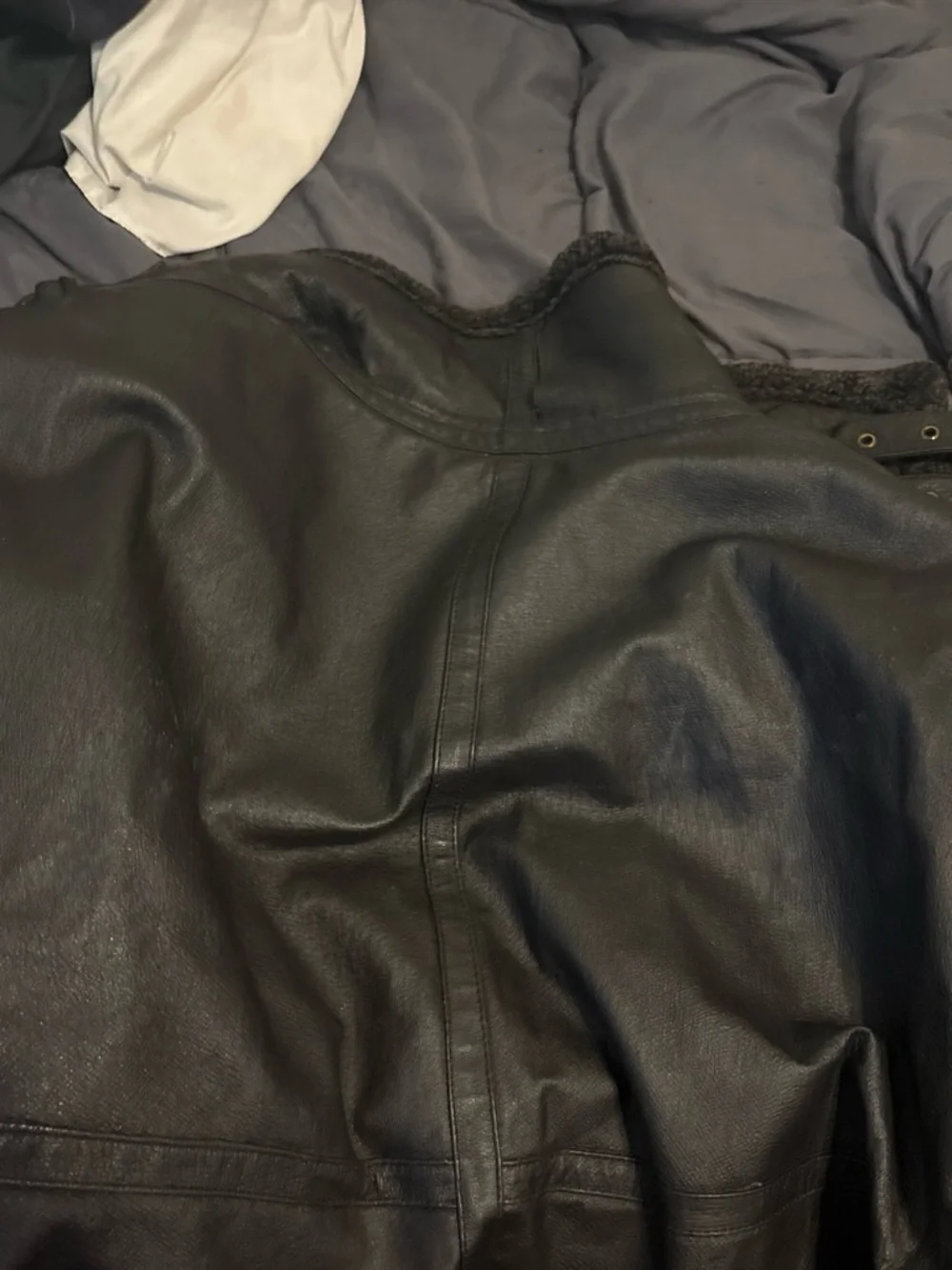 Wilda Men's Black Sherpa-Lined Bomber Jacket